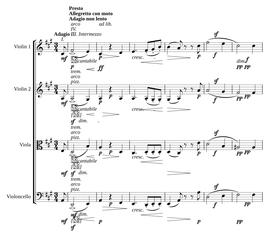 Струнный квартет № 2, соч. 13 (String Quartet No.2, Op.13)