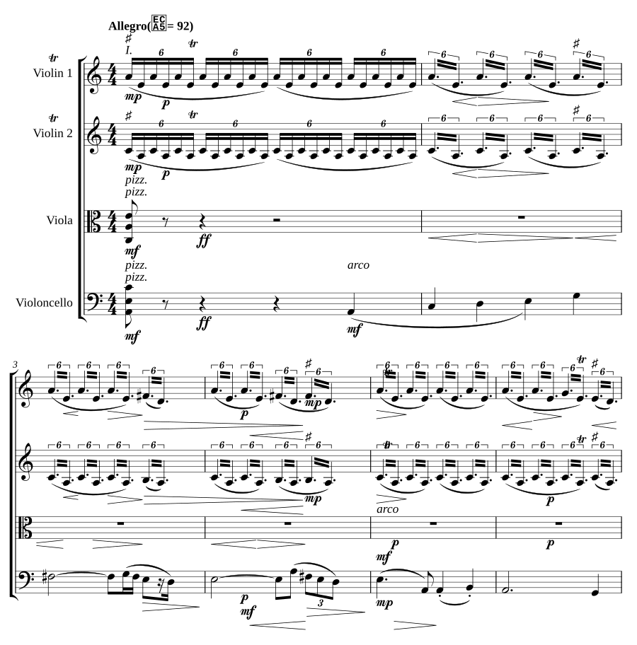 Струнный квартет ля минор (String Quartet in A minor)