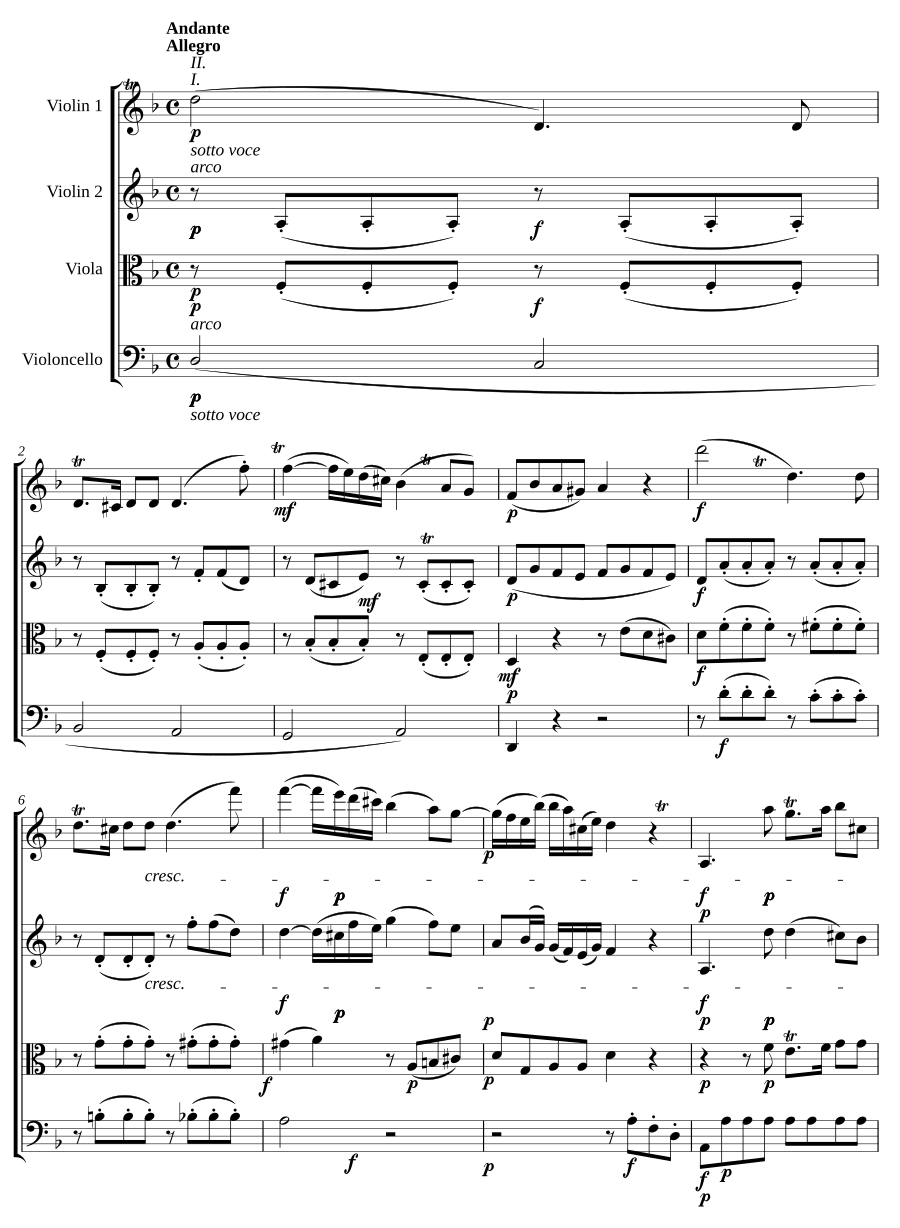 Струнный квартет № 15 ре минор, K.421/417b (соч. 10, № 2) (String Quartet No.15 in D minor, K.421/417b (Op. 10, No. 2))