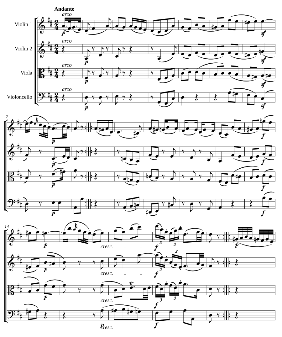 Струнный квартет № 18 ля мажор, K.464 (соч. 10, № 5) (String Quartet No.18 in A major, K.464 (Op. 10, No. 5)) [3]