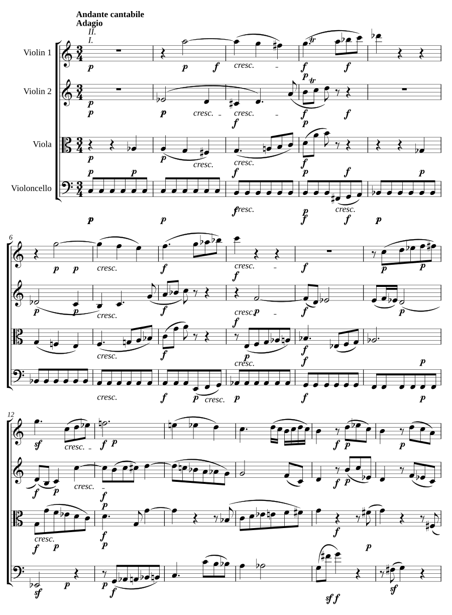 Струнный квартет № 19 до мажор, K.465 (соч. 10, № 6) (String Quartet No.19 in C major, K.465 (Op. 10, No. 6))