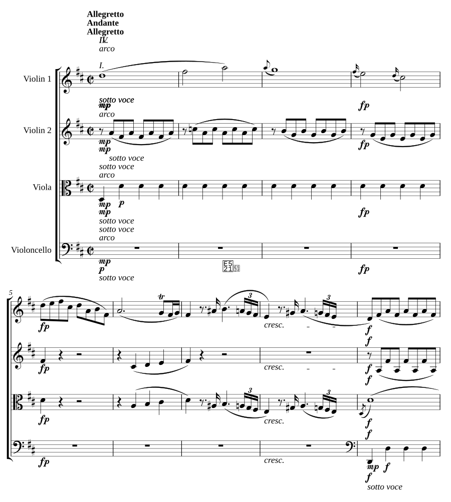 Струнный квартет № 21 ре мажор, K.575 (String Quartet No.21 in D major, K.575)