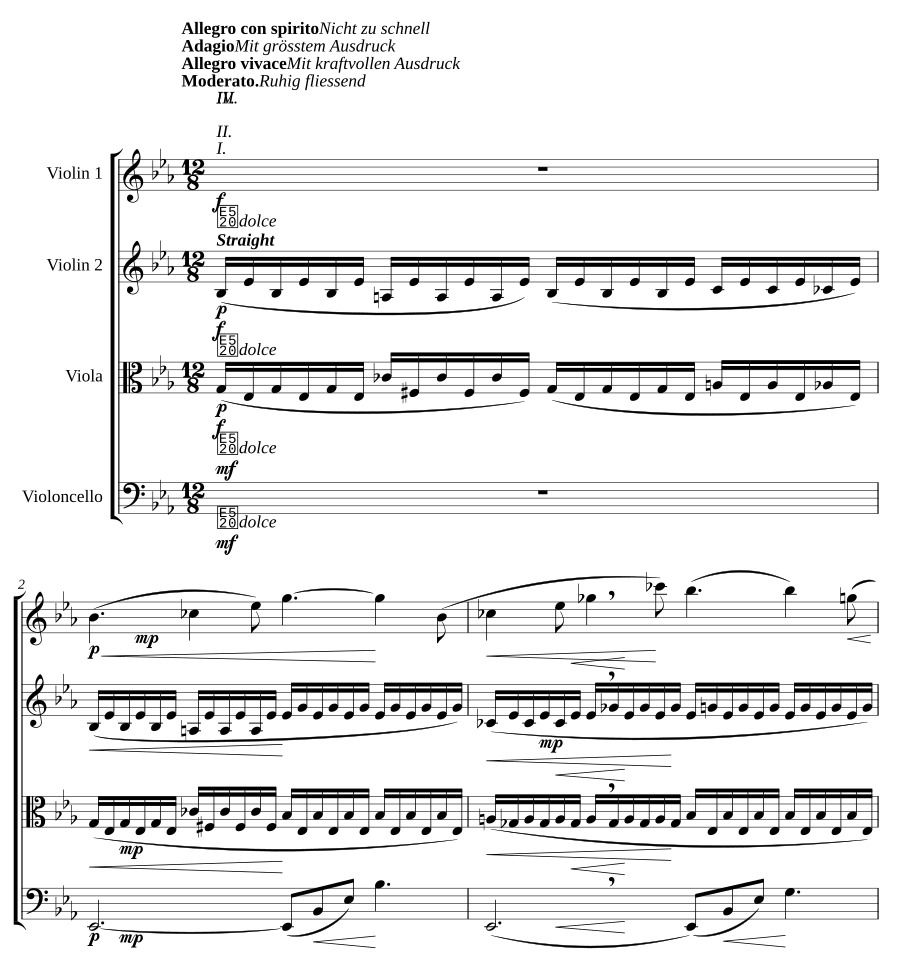 Струнный квартет, соч. 6 (String Quartet, Op.6)