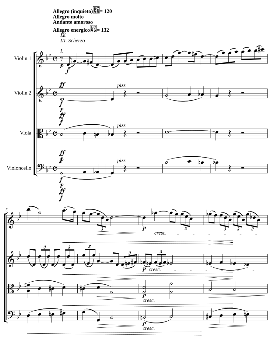 Струнный квартет № 1, соч. 13 (String Quartet No.1, Op.13)