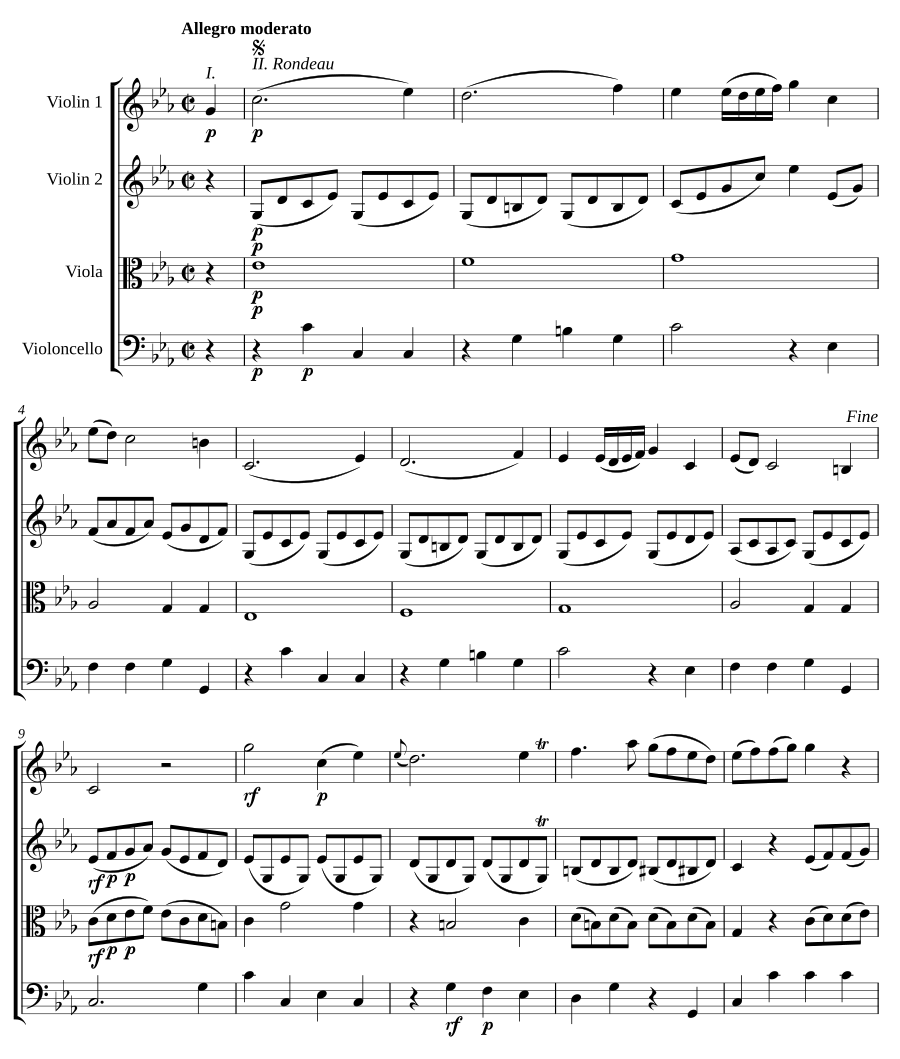 Струнный квартет до минор, соч. 1 № 4 (String Quartet in C minor, Op.1 No.4)