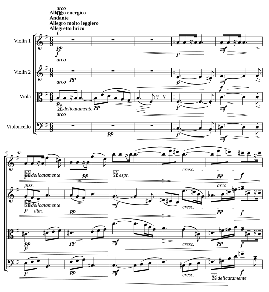 Струнный квартет ми минор (String Quartet in E minor)