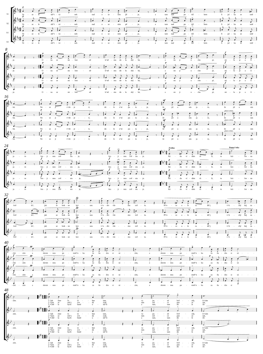 4 písně pro ženský sbor, op. 22