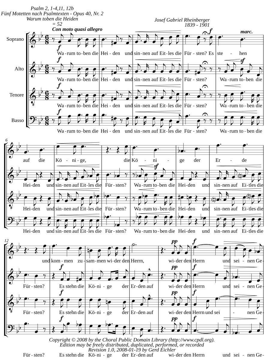 5 Motetten op. 40