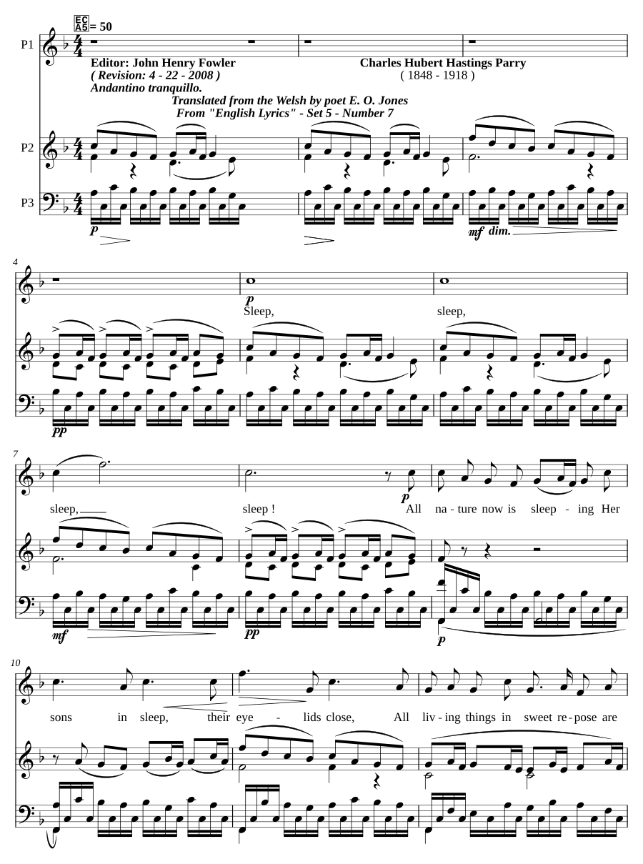 A Welsh lullaby
