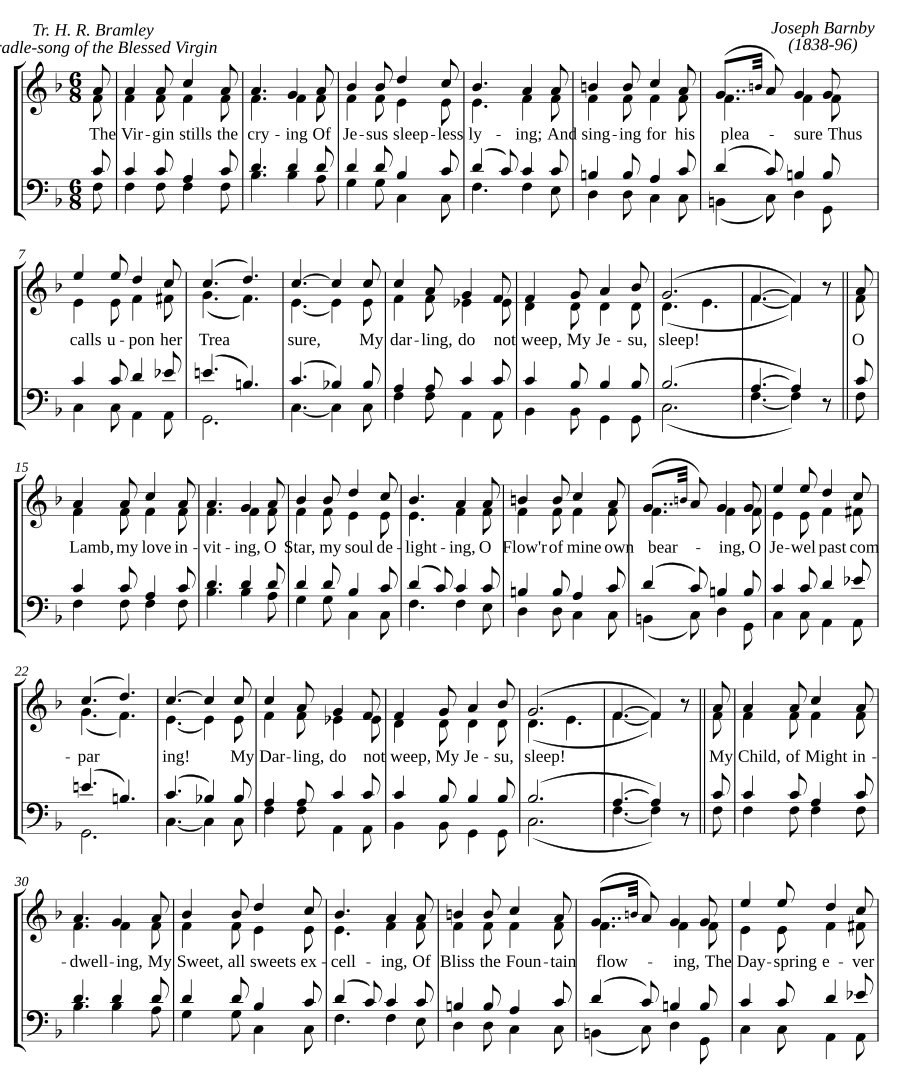 A cradle song of the Blessed Virgin