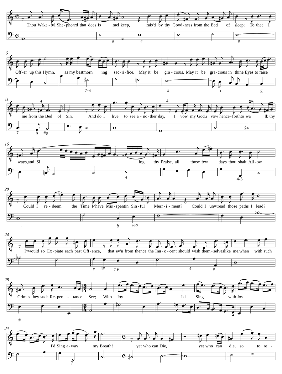 A morning hymn, Z 198