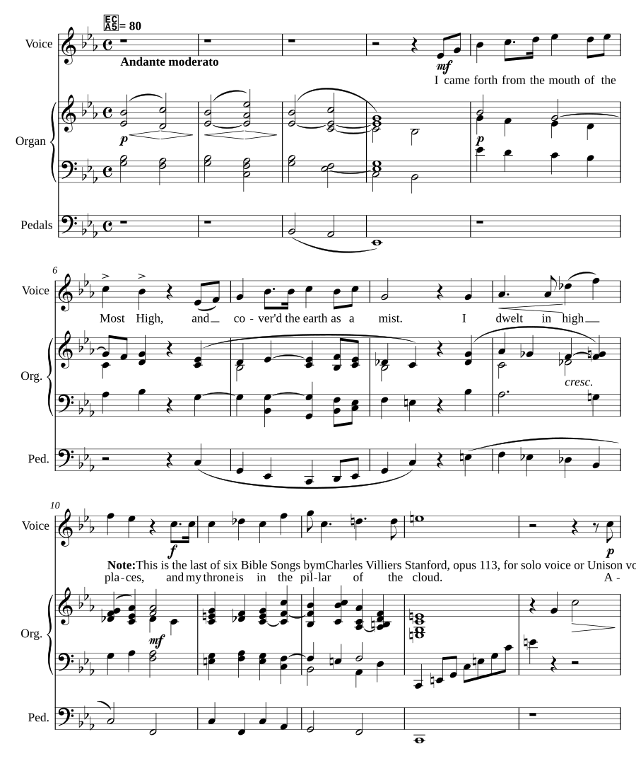 A song of wisdom