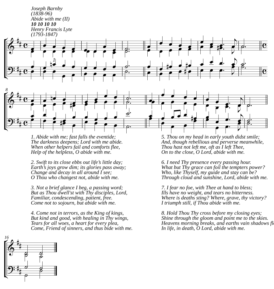 Abide with me (II)