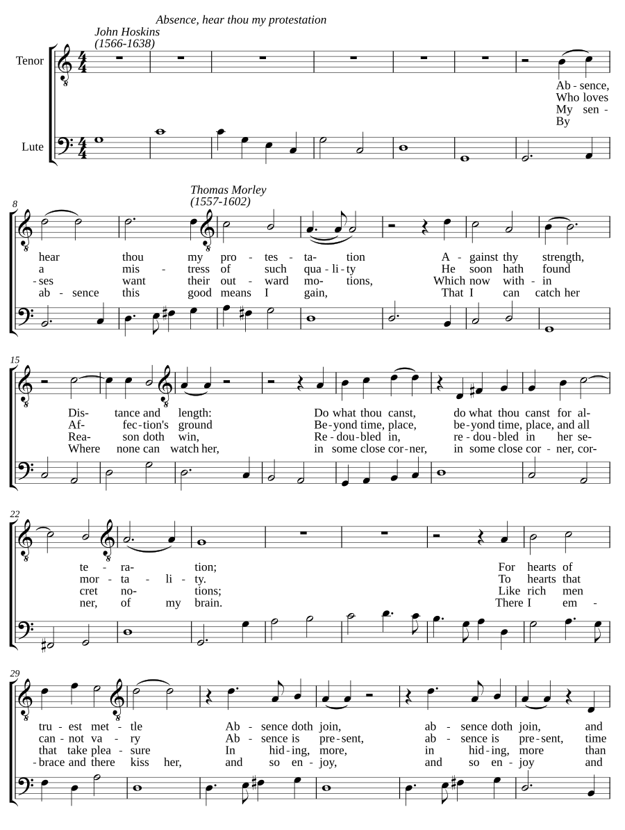 Absence, hear thou my protestation