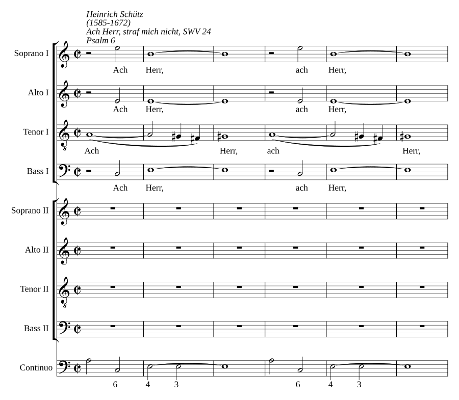 Ach, Herr, straf mich nicht (Psalm 6), SWV 24