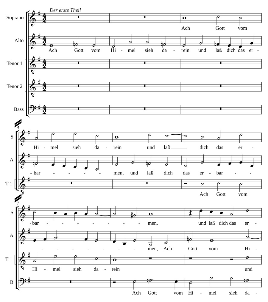 Ach Gott vom Himel sieh darein (polyphonic)