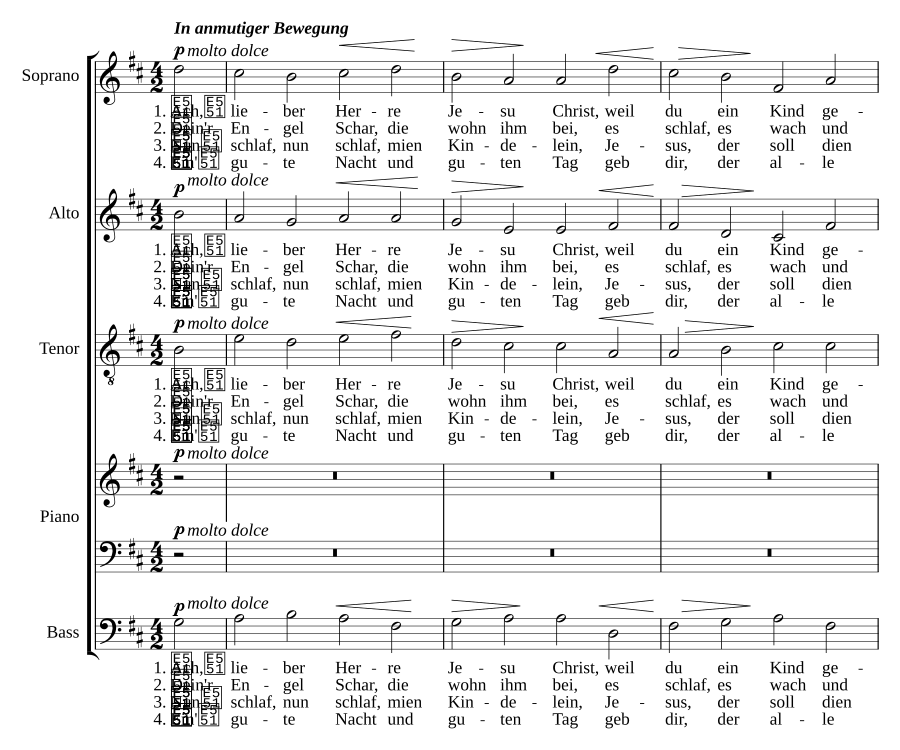 Ach lieber Herre Jesu Christ, 26 Deutsche Volkslieder, No. 6