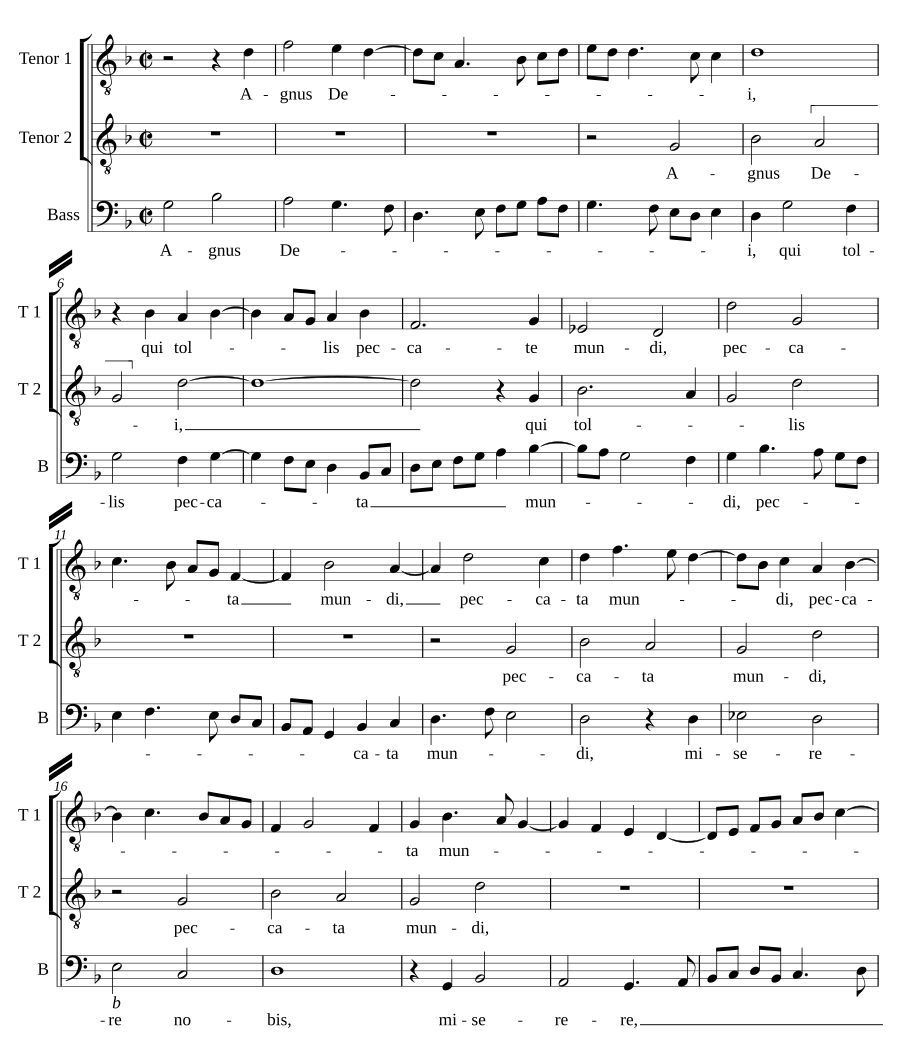 Agnus Dei i from Missa Adieu mes amours