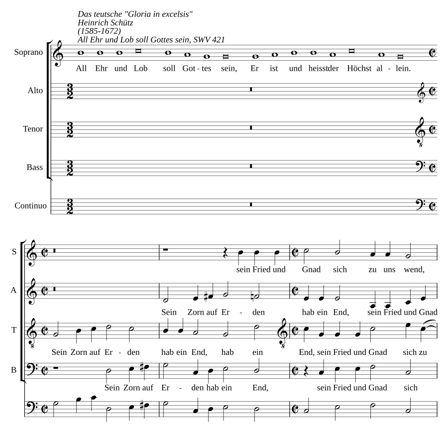 All Ehr und Lob soll Gottes sein, SWV 421