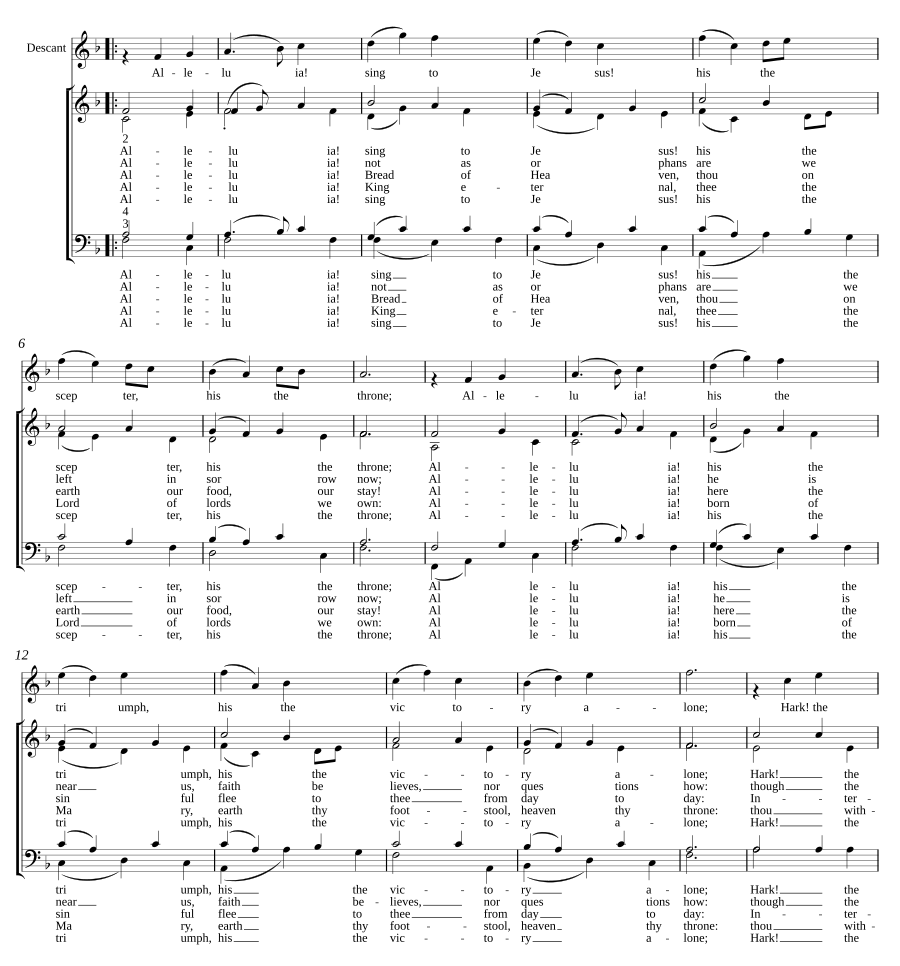 Alleluia! sing to Jesus!