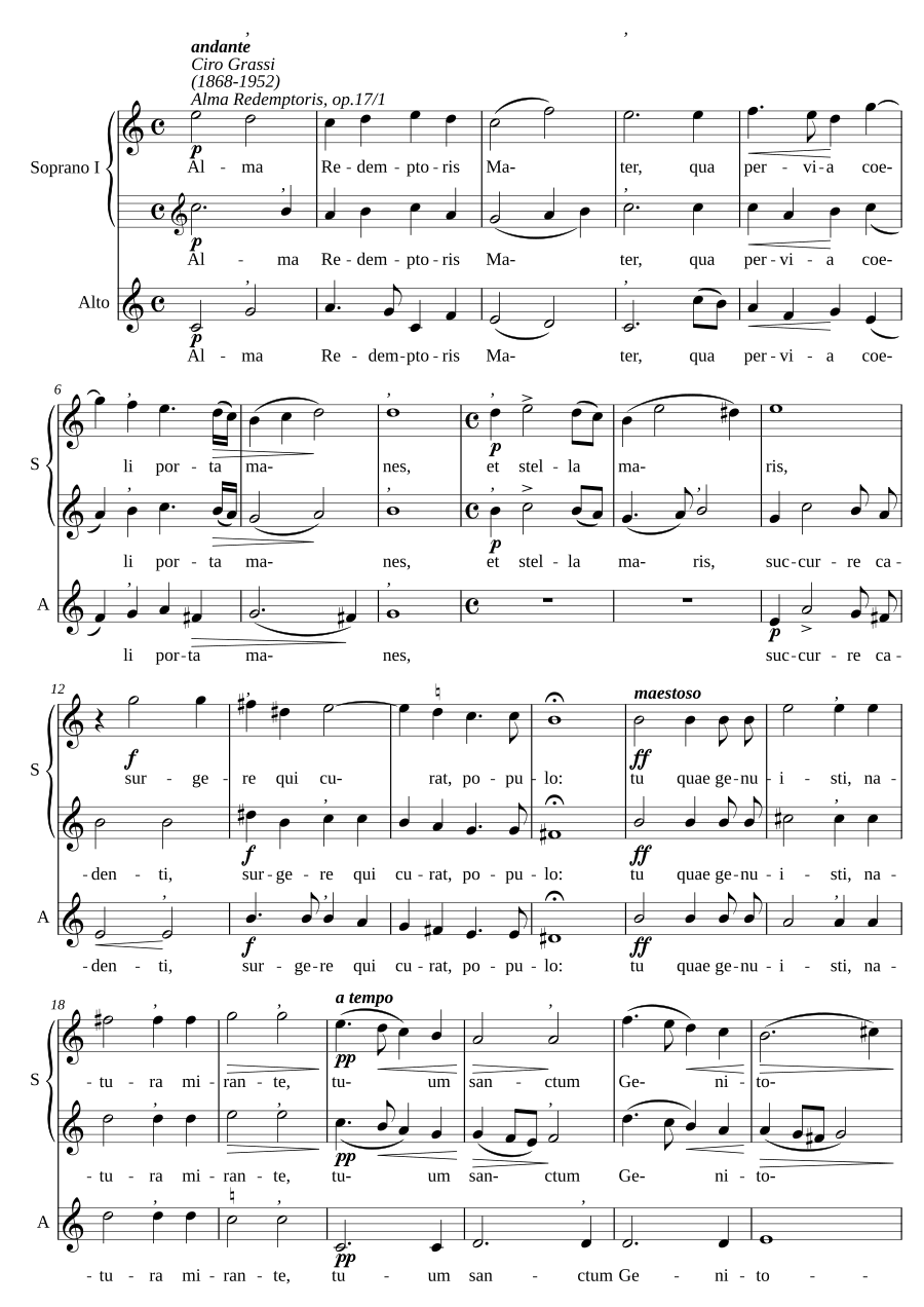 Alma Redemptoris, op. 17/1
