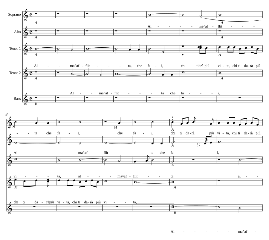 Alma afflitta, SWV 4