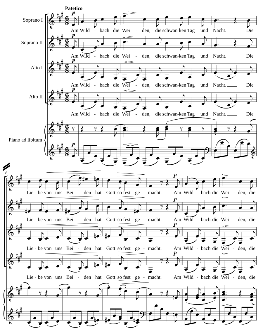 Am Wildbach die Weiden, Op. 44, No. 9