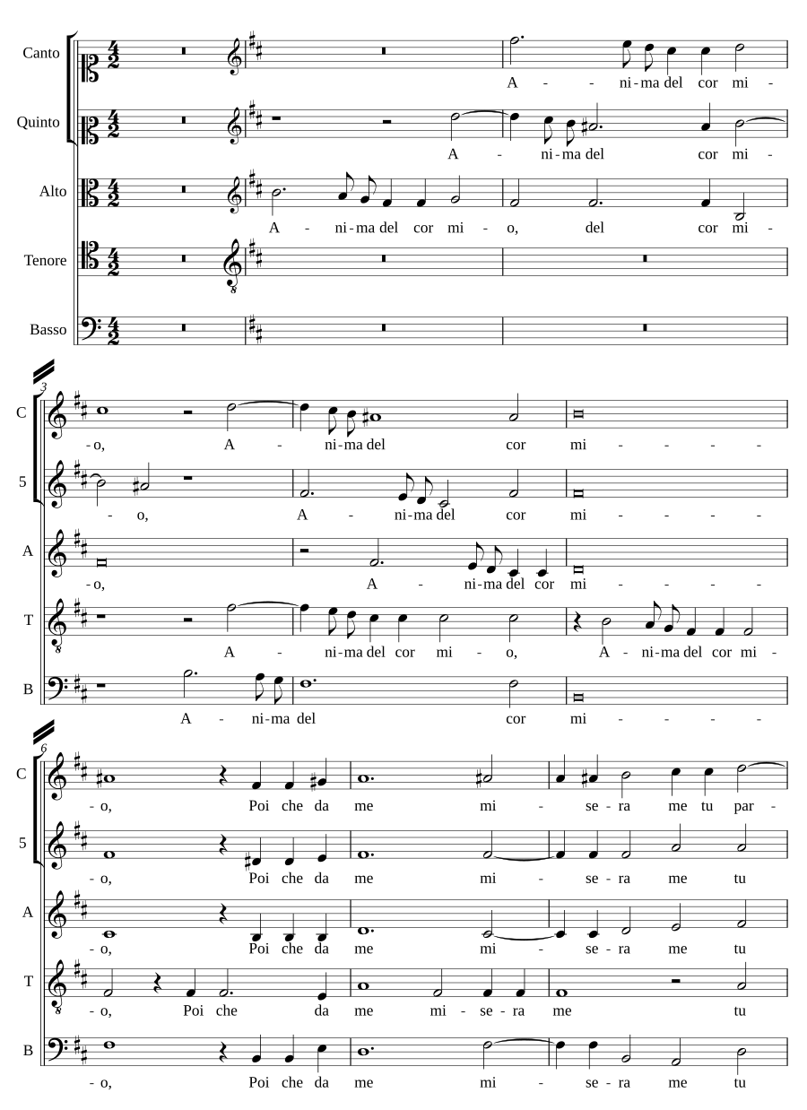 Anima del cor mio