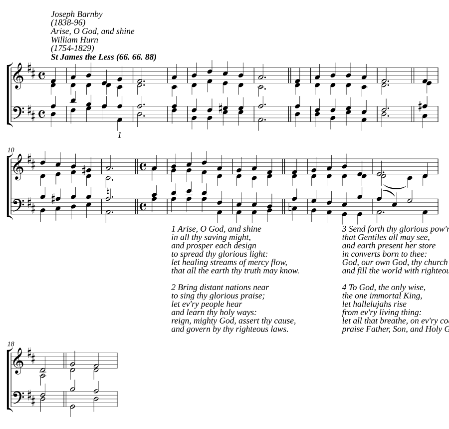 Arise, O God, and shine