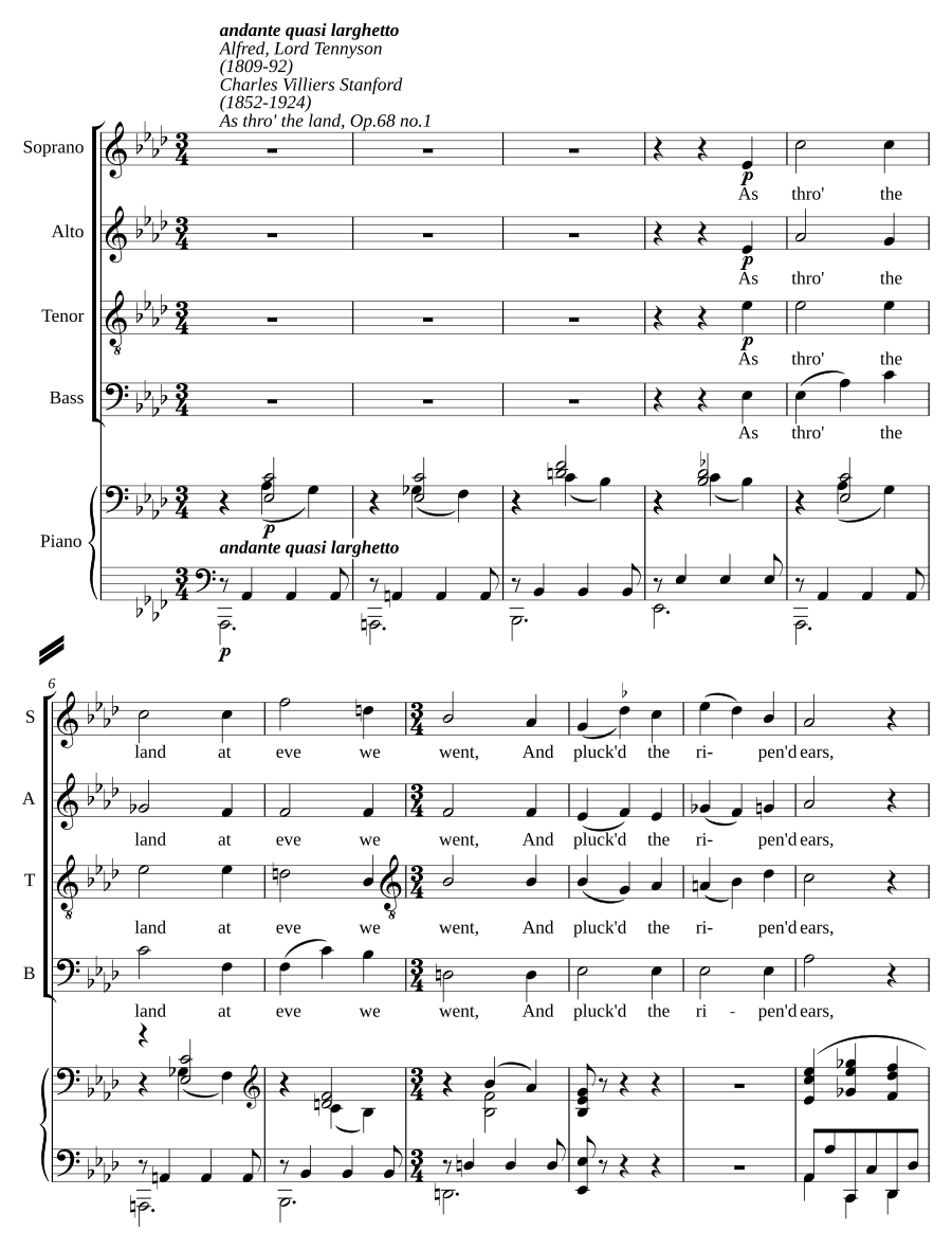 As thro' the land, Op. 68:1