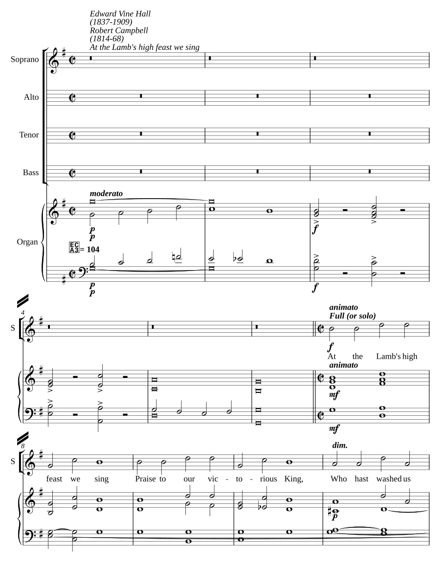 At the Lamb's high feast we sing