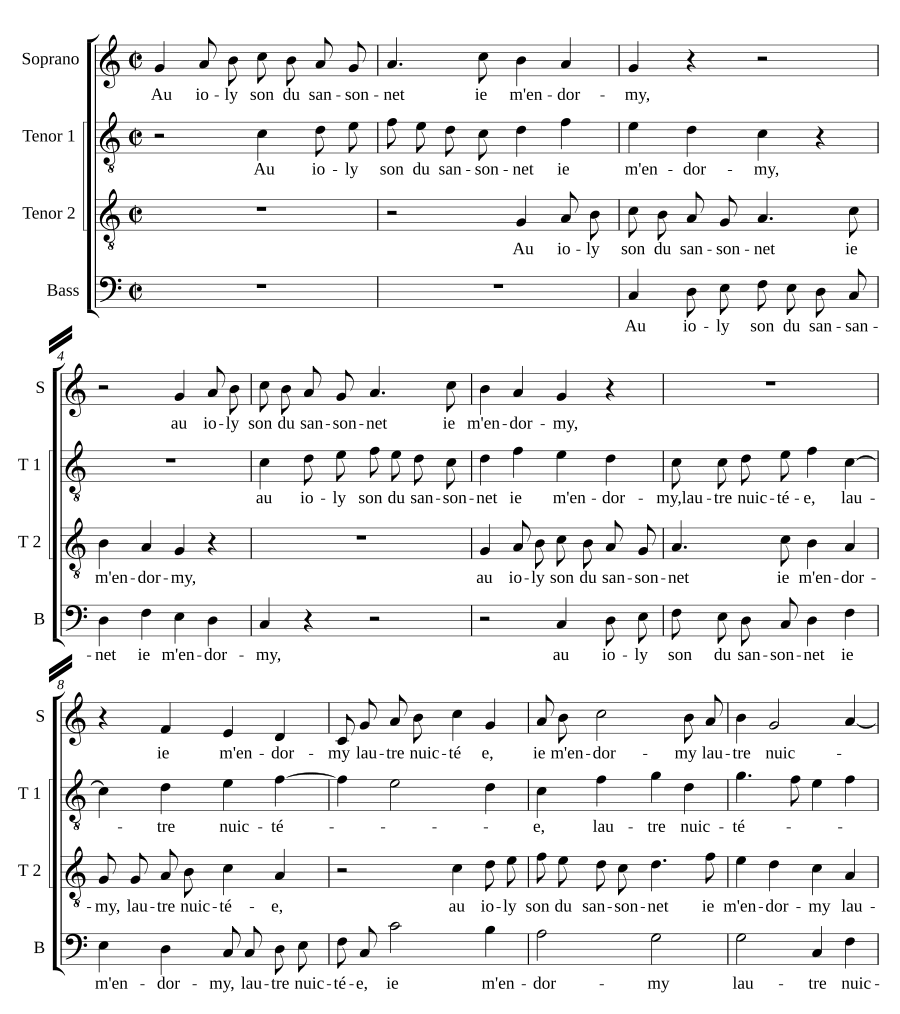 Au joly son du sansonnet