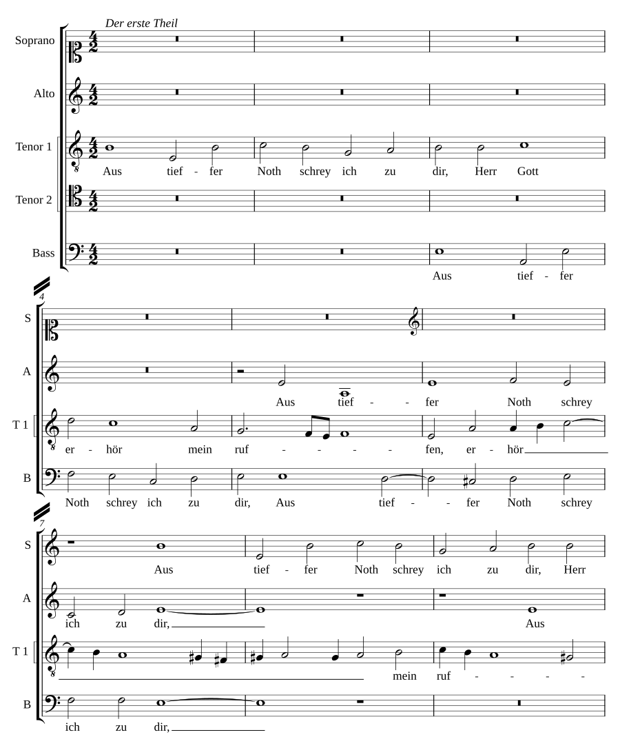 Aus tieffer Noth (polyphonic)