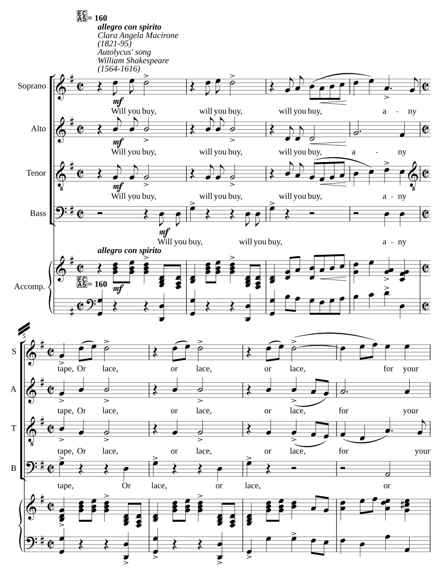 Autolycus' Song
