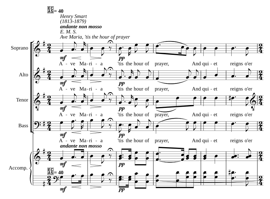 Ave Maria, 'tis the hour of prayer