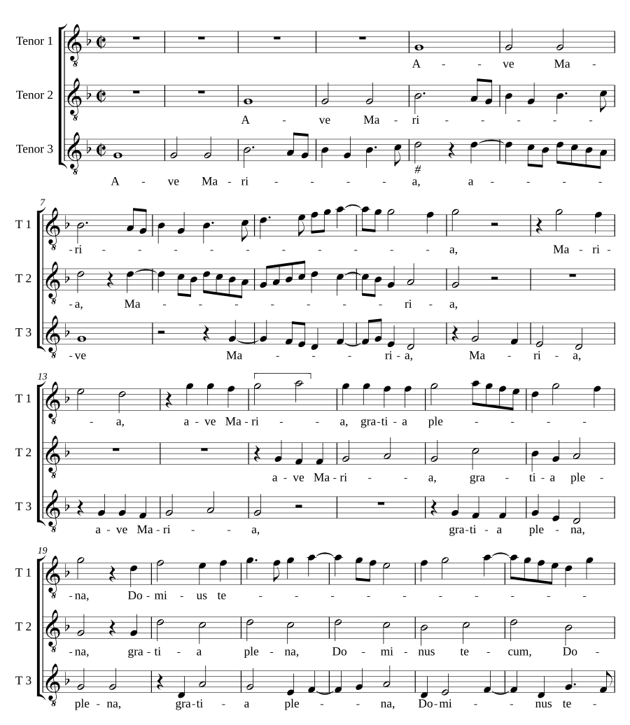 Ave Maria, gratia plena a 3