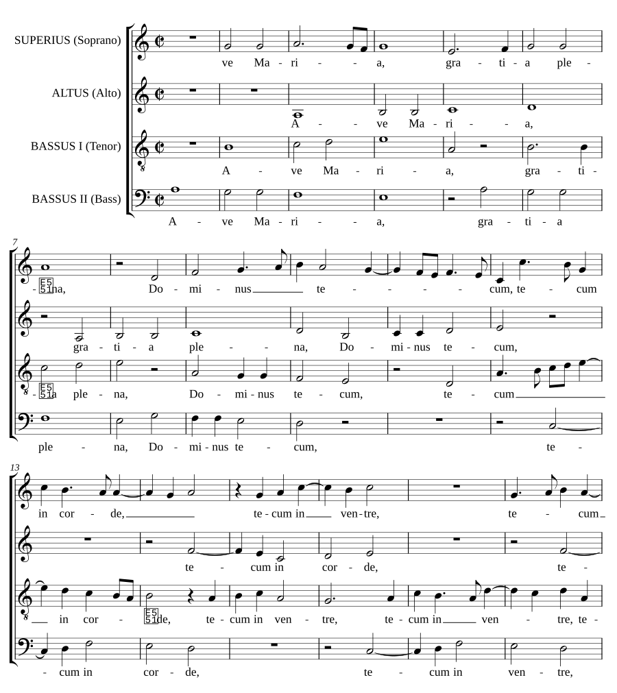 Ave Maria, gratia plena a 4