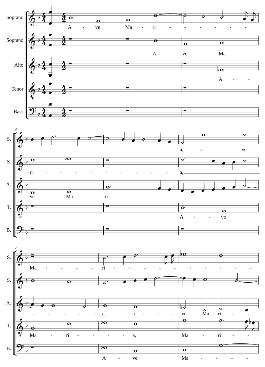 Ave Maria (a 5, 1575)