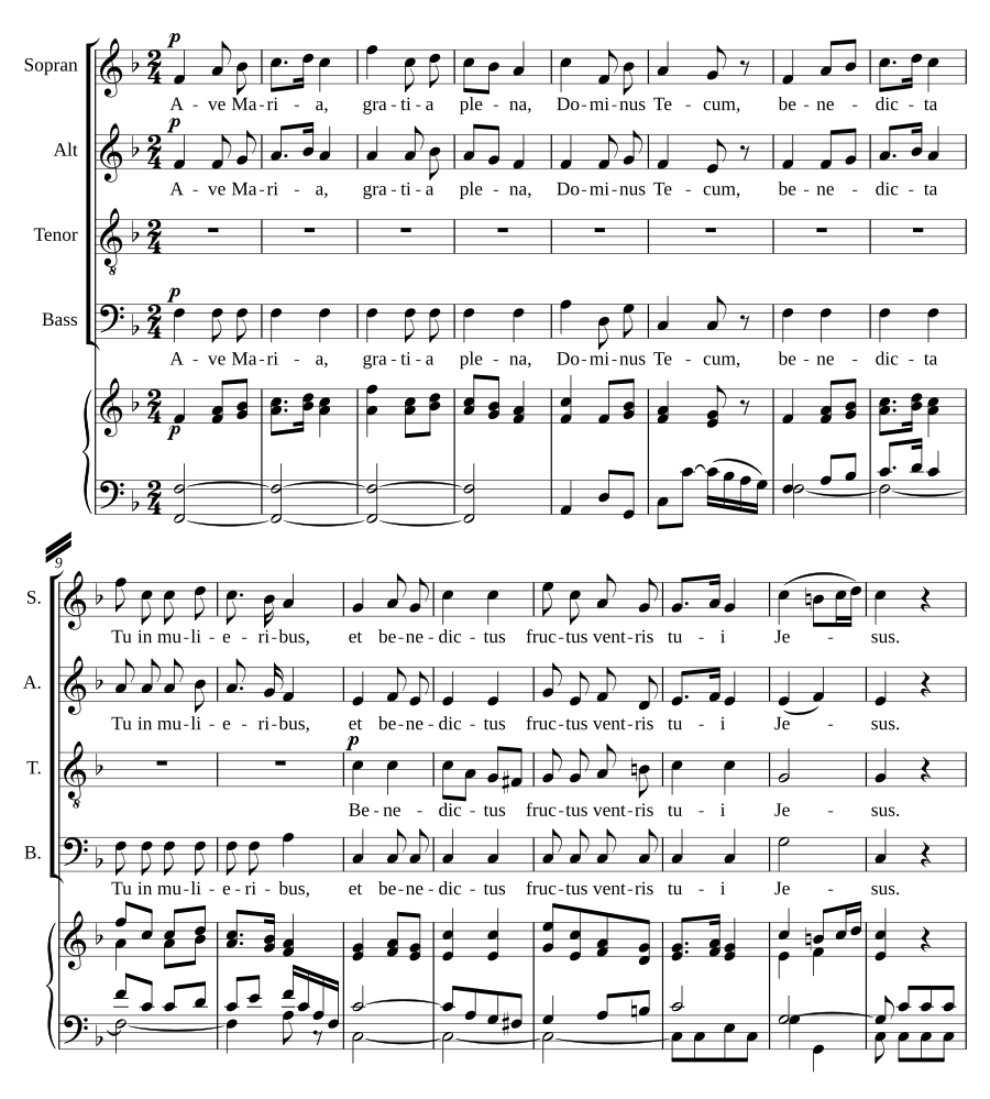 Ave Maria und Confitebor