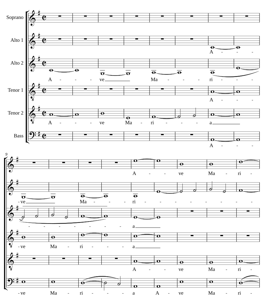 Ave Maria … benedicta tu, a 6