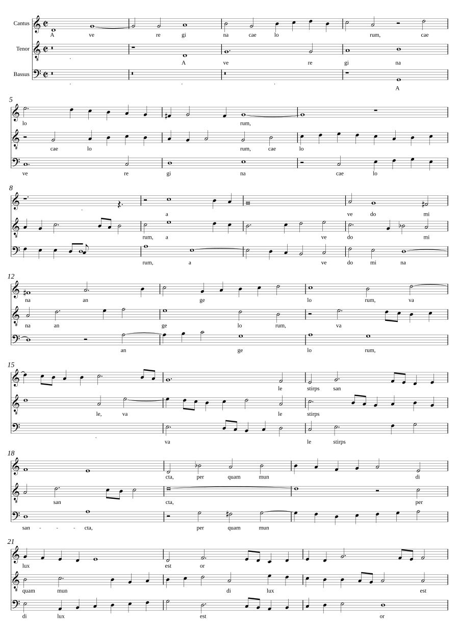 Ave Regina caelorum a 3