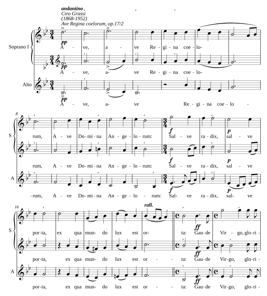 Ave Regina coelorum, op. 17/2
