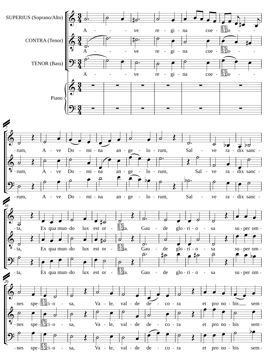 Ave Regina coelorum I