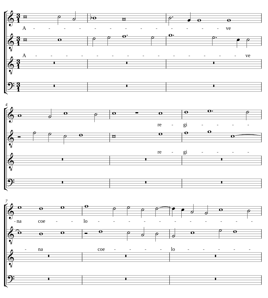 Ave Regina coelorum a 4