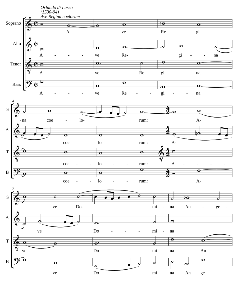 Ave Regina coelorum a 4