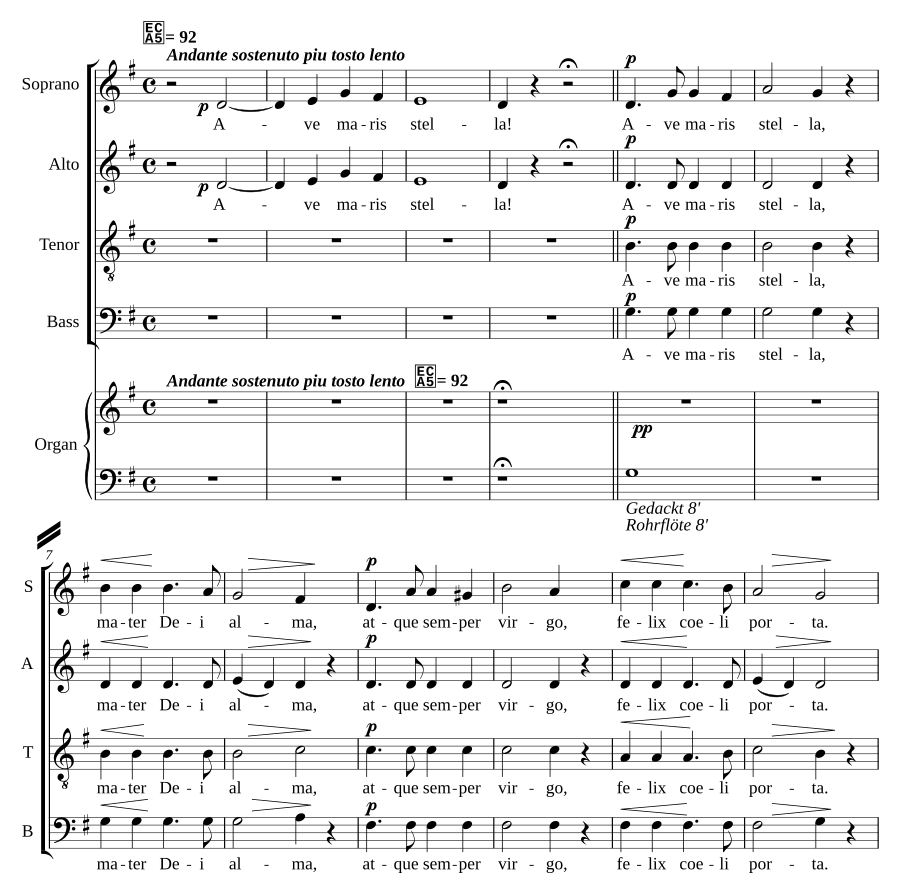 Ave maris stella, S. 34