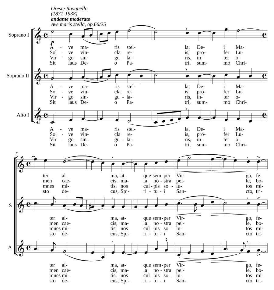 Ave maris stella, op. 66/25