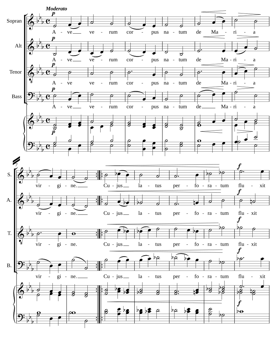 Ave verum in D major