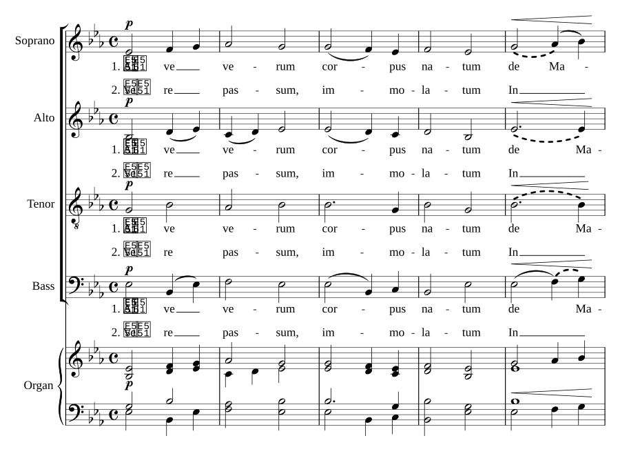 Ave verum in E-flat major