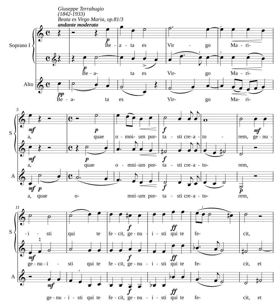 Beata es Virgo Maria, op. 81/3